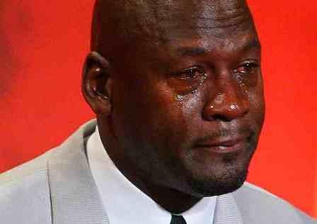 Crying Michael Jordan meme template