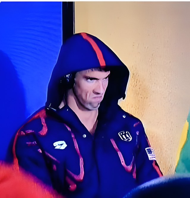 Michael Phelps Death Stare meme template