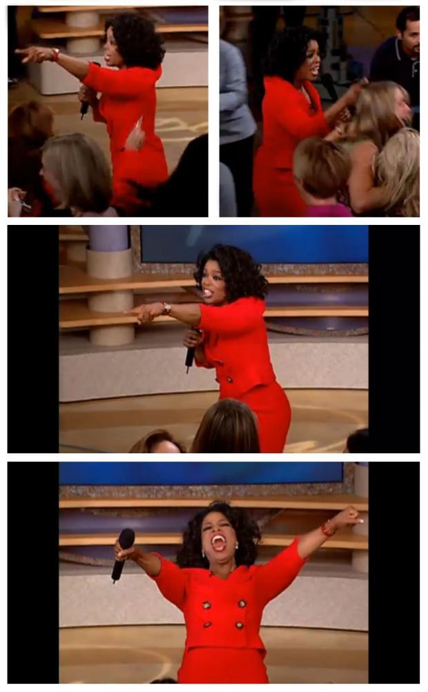 Oprah You Get A Car Everybody Gets A Car meme template