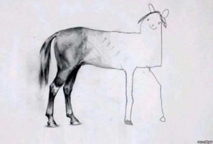 Horse Drawing meme template